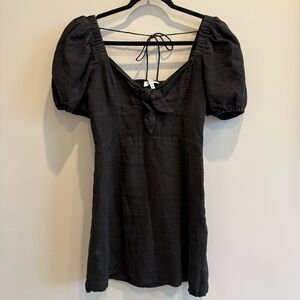 & Other Stories Black Puff Sleeve Dress
